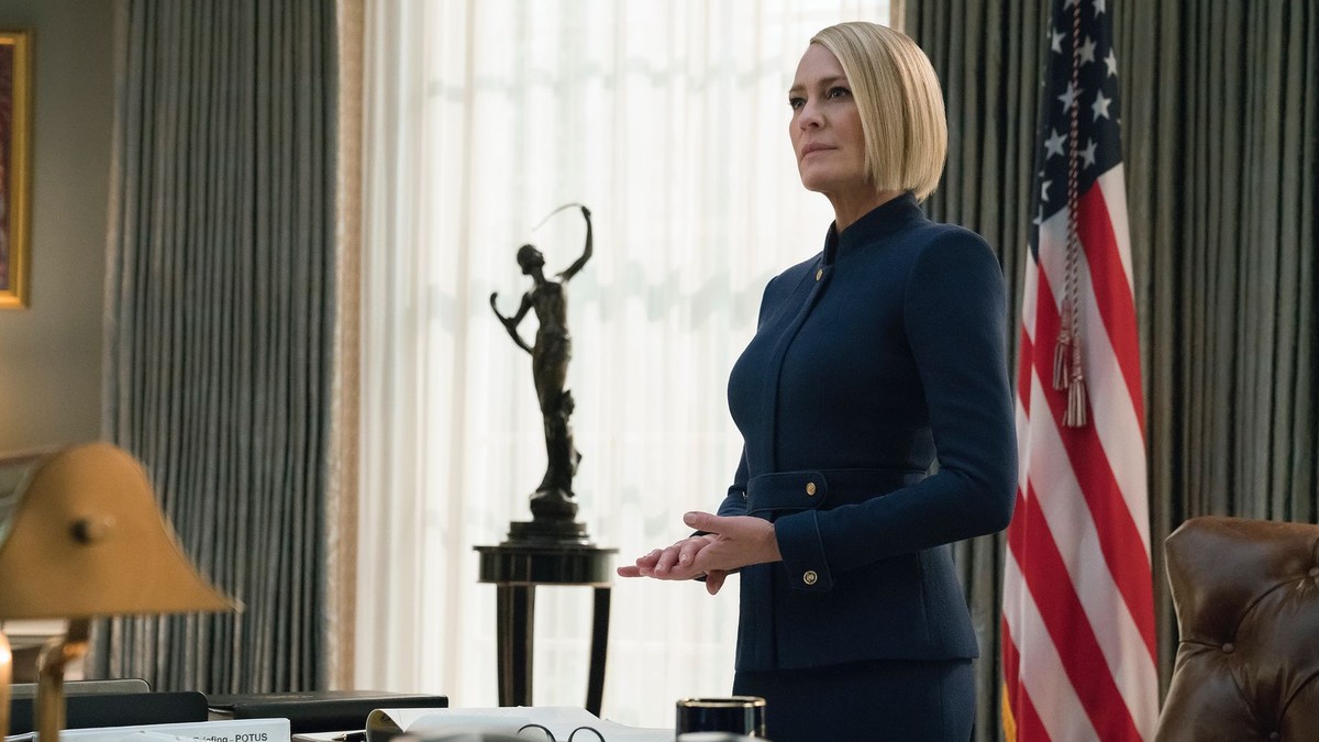 Robin Wright jako Claire Underwood v seriálu Dům z karet